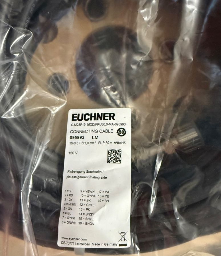 Euchner Anschlussleitung 095993 30m M23 offenes Ende