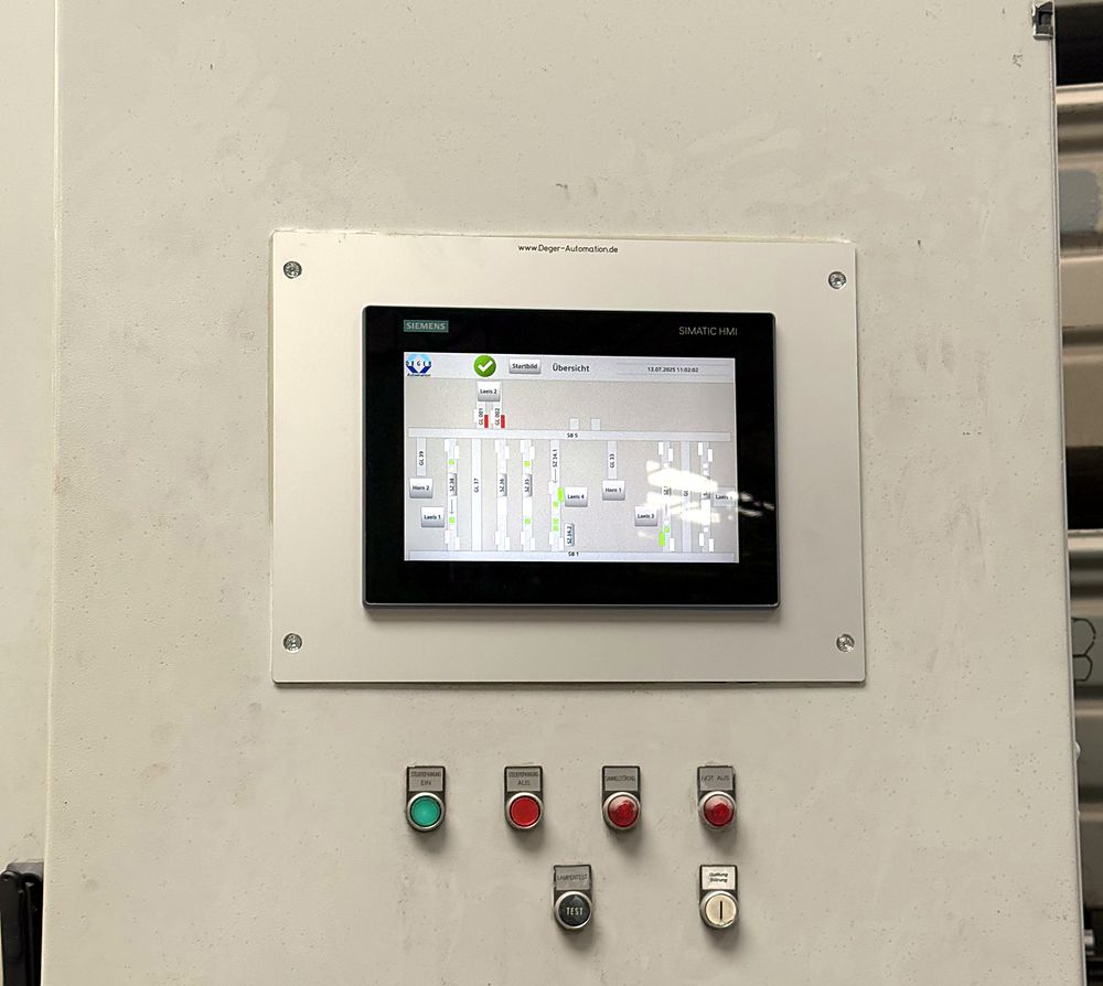 Neues Bedienpanel nach der Übergabe